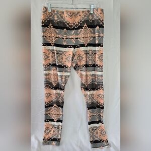 Vanity Super Soft Leggings in Peach and Gray